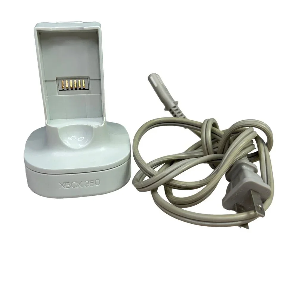 XBox 360 Quick Charge Kit with Battery Power Cord Gray X801981 Working